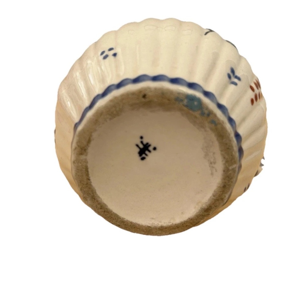 Vintage Italian Pottery Pitcher Hand Painted Floral Deruta Style 5" Majolica Jug - Picture 6 of 7
